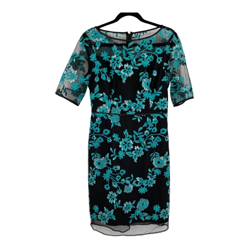 Shani dress sequin floral embroidered sheath size 2 - Picture 2 of 8